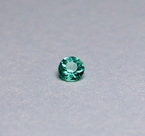 Paraiba tourmaline 2.5mm + Diamonds  Ring / K10YG 3枚目の画像