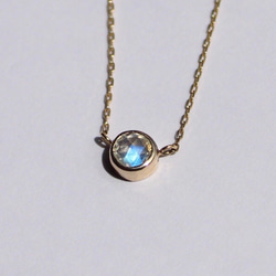 Royal Blue Moonstone Necklace / K18 & K10 1枚目の画像