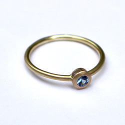 Benitoite 3.1mm Ring / K10YG 3枚目の画像