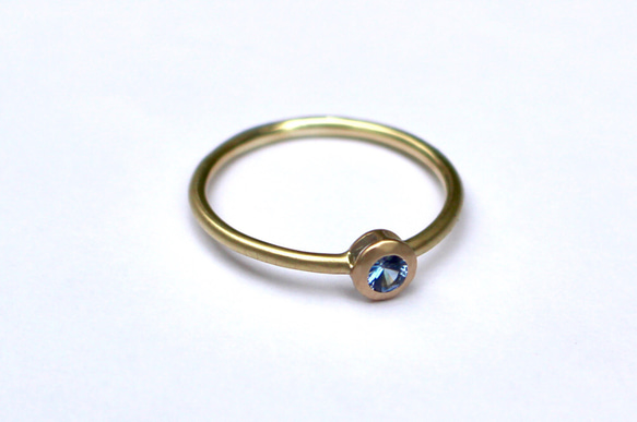 Benitoite 3.1mm Ring / K10YG 3枚目の画像