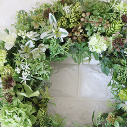 送料込☆Botanical Green Wreath　40cm　 3枚目の画像