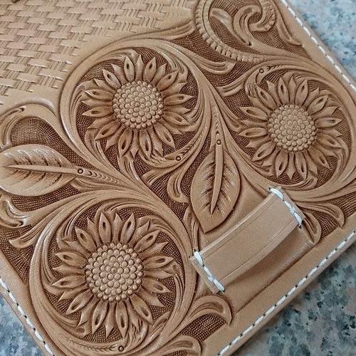 ひまわりのシステム手帳 花カービング 手帳 王様とゆかいな仲間達 通販