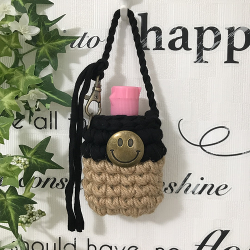 ズパゲッティ☆麻 手ピカジェルホルダー ポーチ yurka._.handmade 通販  