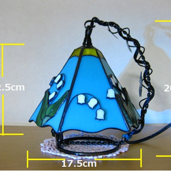 ステンドグラス　鈴蘭ランプ 5枚目の画像
