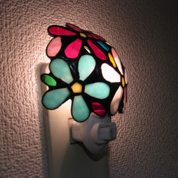 ステンドグラス　花束ランプ 2枚目の画像