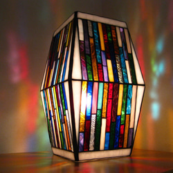 ステンドグラス　虹色ランプ（大） 2枚目の画像