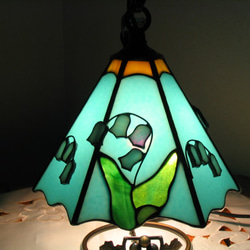 ステンドグラス　鈴蘭ランプ 2枚目の画像