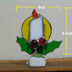クリスマス・ロウソクのナイトライト 3枚目の画像