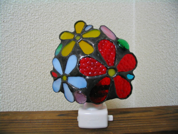 ステンドグラス　花束ランプ(1) 2枚目の画像