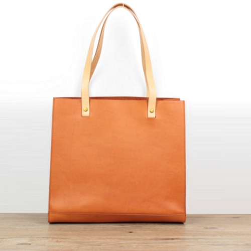本革 封筒型大容量クラシックレザートートバッグ ☆Brown