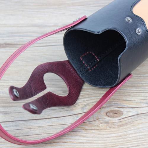 本革 ラグジュアリーレザー蓋付きワインボトルホルダー その他