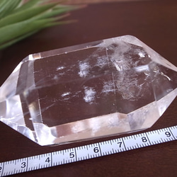 クリスタル水晶　ブラジル産　虹入り　ダブルポイント　134ｇ　天然石 9枚目の画像