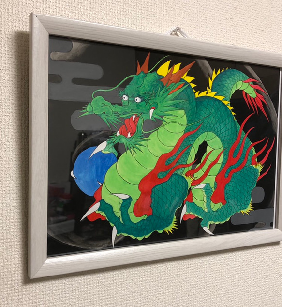 青龍 【原画】額付き 絵画 FDO 通販 6854486｜Creema(クリーマ)