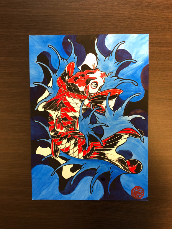 鯉〜原画(額付き） 絵画 FDO 通販 7250481｜Creema(クリーマ)