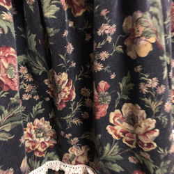 【YUWA花柄】コーデュロイ三段ティアードスカート 5枚目の画像
