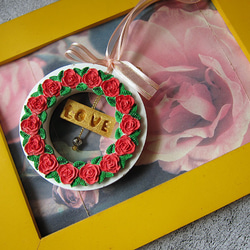 【Zamand 】家適系列-玫瑰花環擴香石／接單製作 第1張的照片