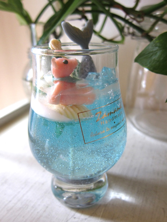 【Zamand 】Sweet系列-海的幻想汽泡杯燭／接單製作 第4張的照片