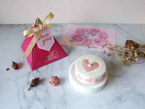 【ザマンド】モザイクシリーズ-Love Tea Candle Single Gift Box／受注生産 5枚目の画像