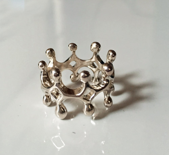 efesi★New 2017SS Crown beautiful silver ring 王冠クラウンシルバーリング 2枚目の画像