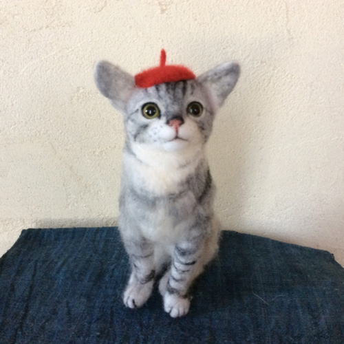 Mサイズ 植毛なし サンプルページ キジトラ 猫ちゃん キジ白