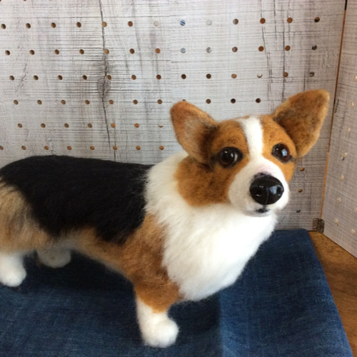羊毛フェルトコーギー 羊毛フェルト 犬 ウェルシュ・コーギー
