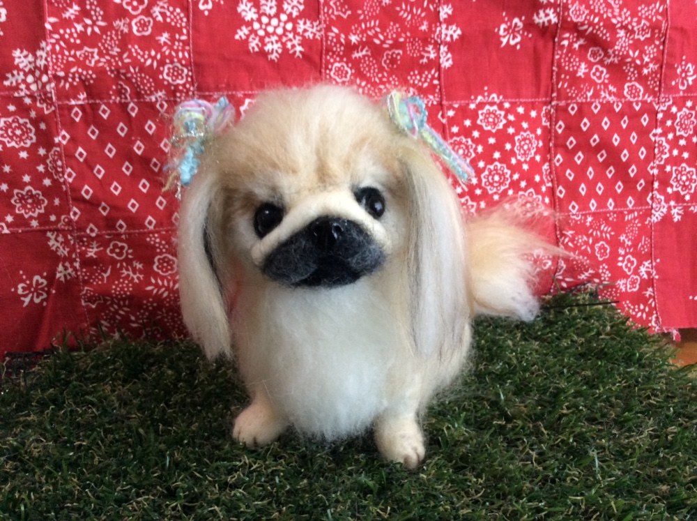 羊毛フェルト　コアラとペキニーズさん。 羊毛フェルト コアラとペキニーズさん。