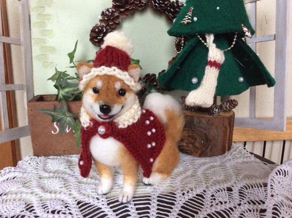 柴犬（クリスマスバージョン） 2枚目の画像