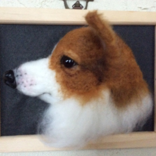 コーギー横顔フレーム❣️ 羊毛フェルト コーギー大好きママ 通販