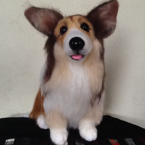 コーギーセーブル（フラッフィー） 羊毛フェルト コーギー大好きママ