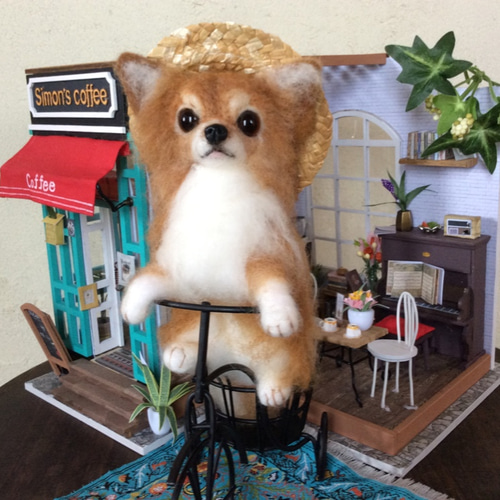 コーギーちゃん親子✩︎羊毛フェルト うちのこが作れる羊毛フェルトキット】チワワとコーギーのチワギー