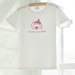 カップル衣装[赤ずきんちゃんとリトルウルフ]バレンタインデー、結婚祝い、ラブラブ（コットンTシャツ）イラストレーター手描き 3枚目の画像