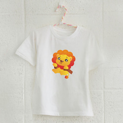 親子衣装[ライオンキングファミリー]半袖コットンTシャツイラストレーター手描き 4枚目の画像