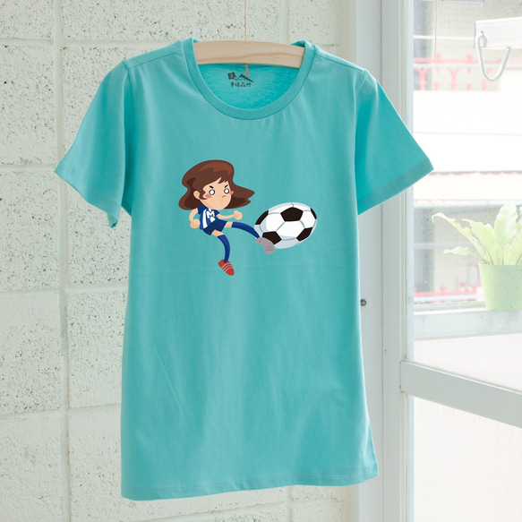 親子裝【足球俱樂部】短袖 純棉 T-shirt 插畫家手繪款 第5張的照片
