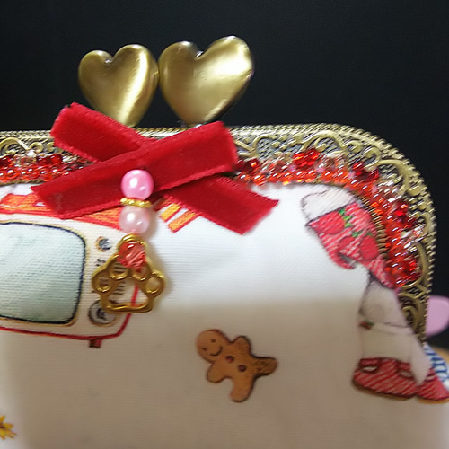 キュート猫ちゃん♪がま口 ゆらゆら肉球 ポーチ コヤンイサムチョン  