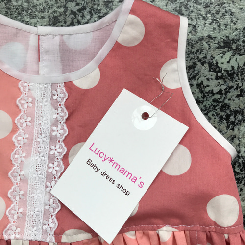 子供服女の子ワンピース ピンクの水玉柄 size90 子供服 Lucy mama 通販