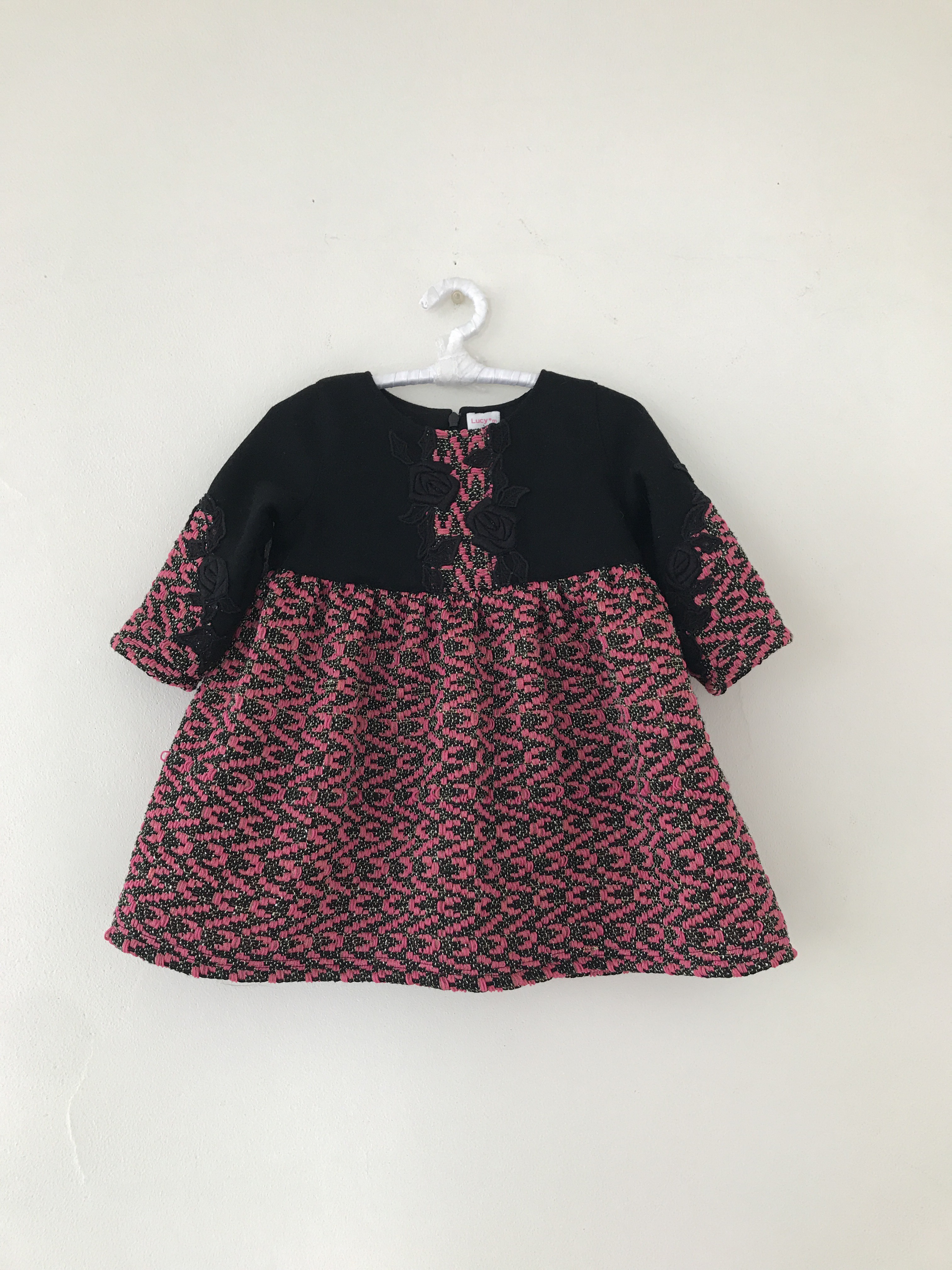 子供服 女の子ワンピース 黒薔薇 size80