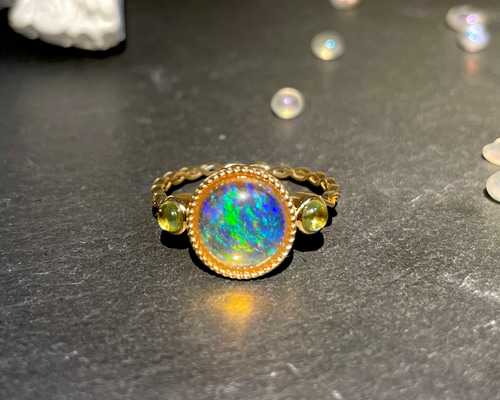 Morlin Jewelryオーストリア産天然ホワイトオパールリングs925