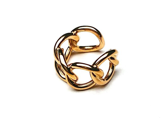 【G2MIX】 Silver925 チェーンタイプ イヤーカフ GOLD