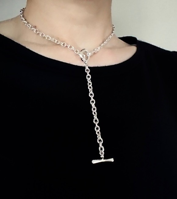 【G2MIX】Silver925 マンテル チェーンネックレスA 6枚目の画像