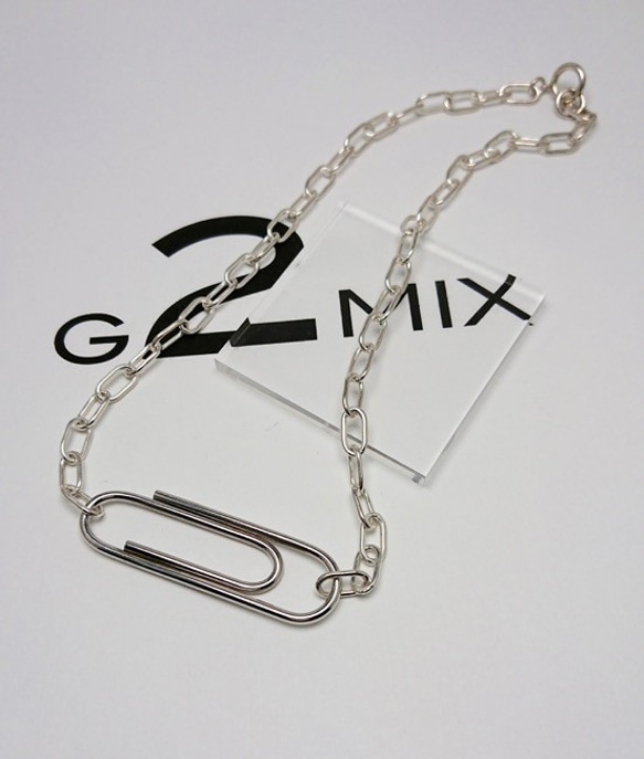 【G2MIX】Silver925 BIGクリップ ネックレス 2枚目の画像