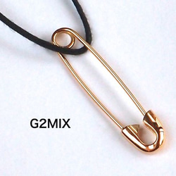 【G2MIX】18金 安全ピン シングルピアス 5枚目の画像