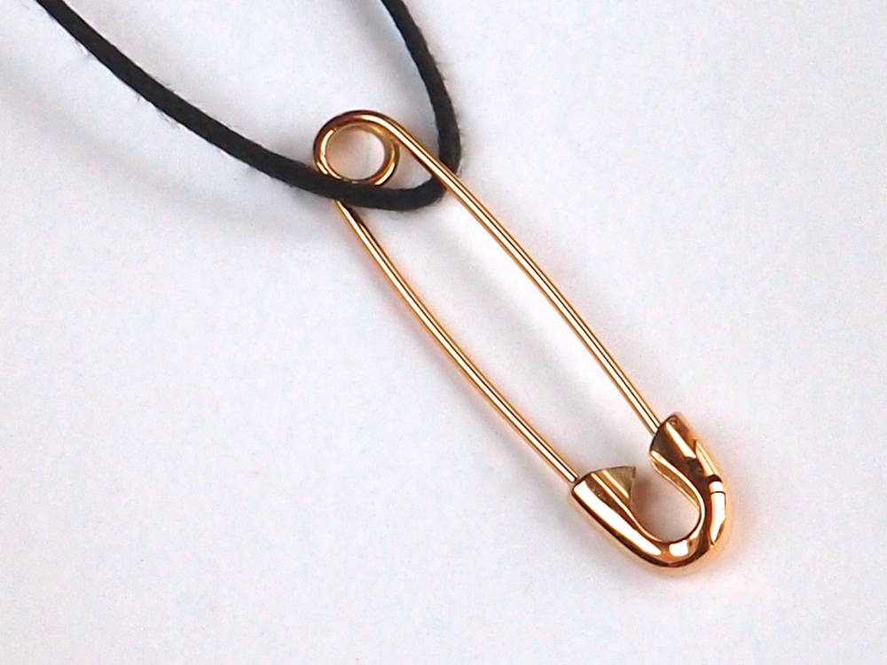 【G2MIX】18金 安全ピン シングルピアス