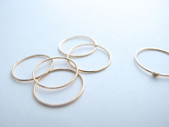 【G2MIX】18金 丸線リング（ピンクゴールド対応可能）