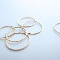 G2MIX】18金 丸線リング（ピンクゴールド対応可能） 指輪・リング