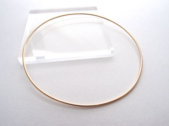 【G2MIX】18金 丸線バングル プレーン ピンクゴールド選択可能