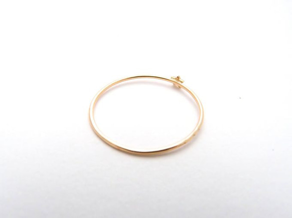 【G2MIX】18金 ダイヤ付きスター丸線リング 6枚目の画像