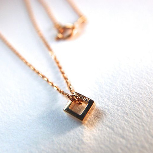 18金チェーンネックレス チャーム付き DIAMOND INITIAL CHARM (T)(2ZC1011)K18 チャーム｜スター