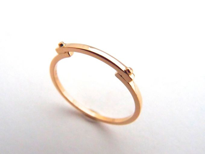 【G2MIX】18金 ブリッジ リング指輪・リング