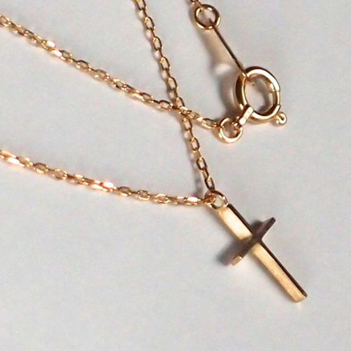 G2MIX】K18 極細クロスネックレス チャームのみ購入可能（チェーン