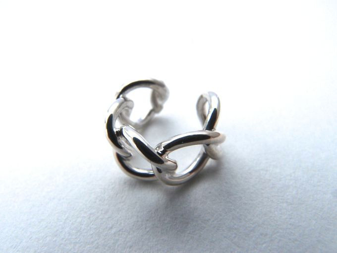 【G2MIX】Silver925 チェーンタイプ イヤーカフ SILVER / GOLD（シングル）